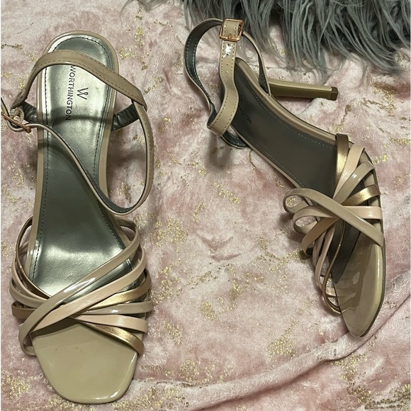 Multi Color Metallic Kitten Heel - worn once - Picture 2 of 2